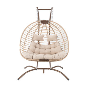 Outdoor Rattan Double Swing Chair