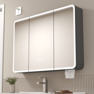 Smart Lighting Anti-Fog Thickened Mirror Cabinet