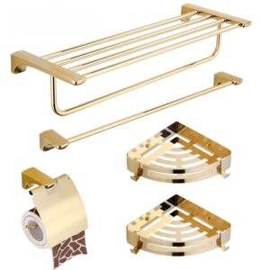Stainless Steel Bathroom No-Drill Towel Rack