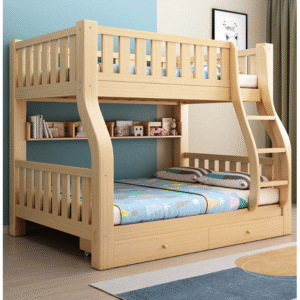 Solid Wood Bunk Bed for Children