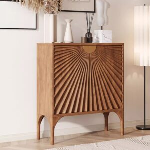 Nordic-style entrance hall cabinet with creative artistic carved storage and decorative cabinet
